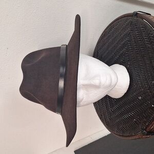 Vintage Heritage Hats Genuine Fur Felt XXXXX Leather Sweat Mens Hat 7 3/4